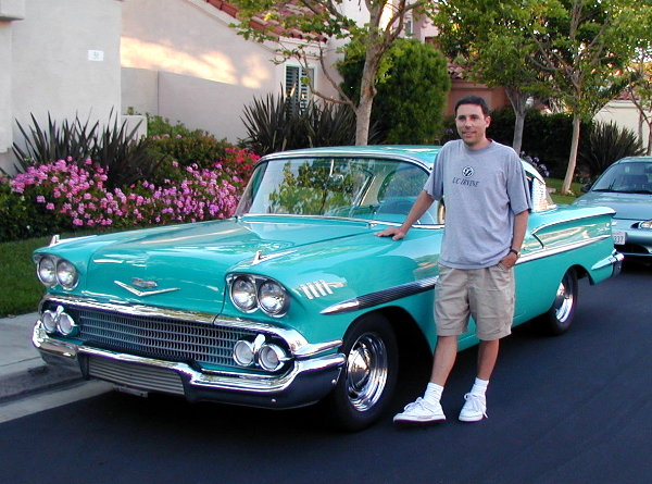 1958 Chevy BelAir 2door hardtop coupe The view from the driver seat